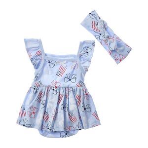 Quiltex Bows Skirted Creeper, White